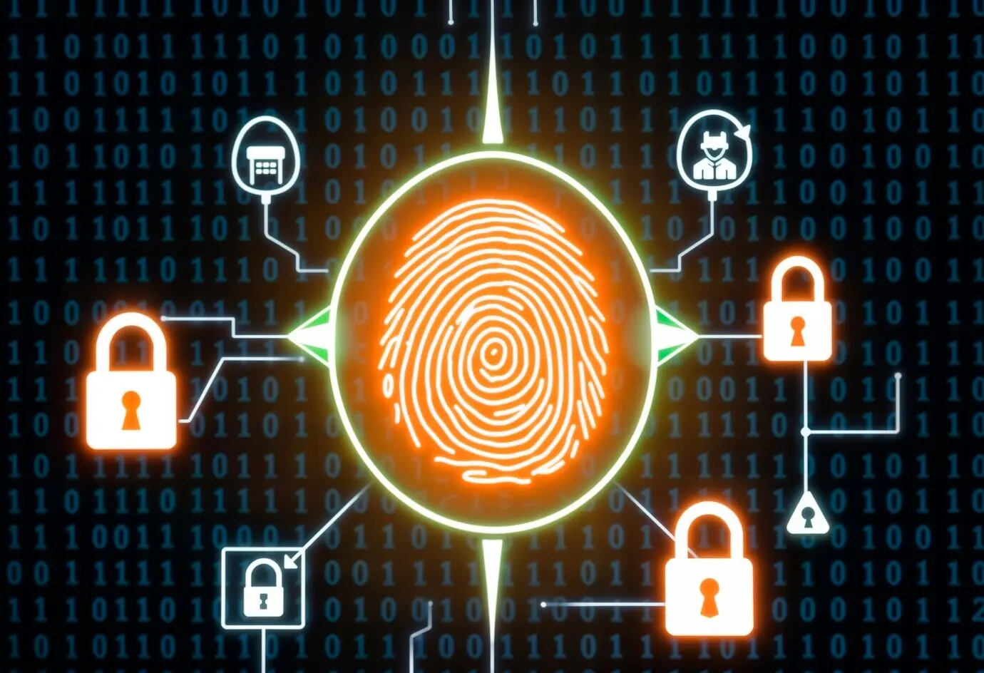 Abstraktes Designkonzept für Cybersicherheit