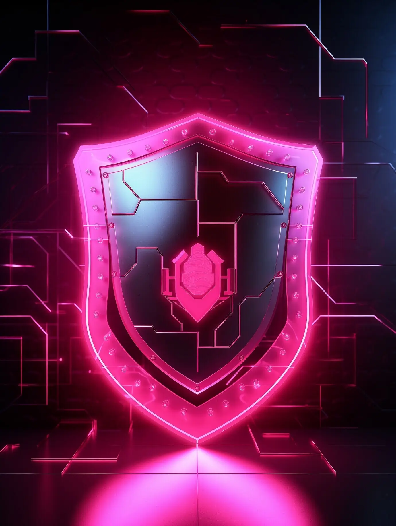 Cybersicherheitskonzept in digitaler Kunst