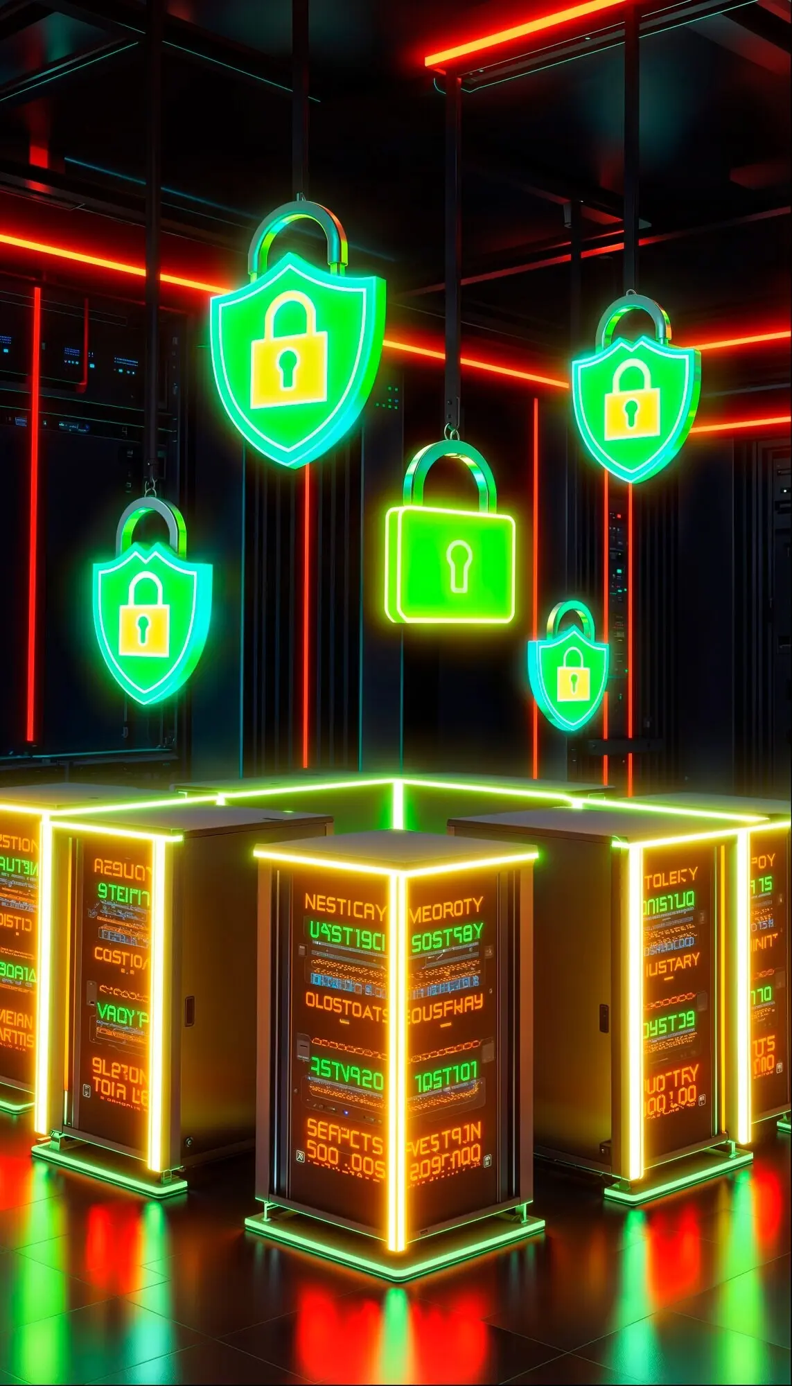 Abstraktes Design eines Cybersicherheitskonzepts